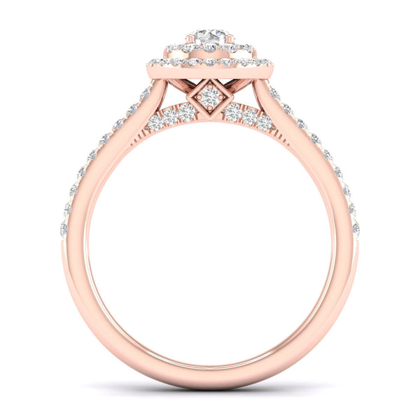 Signature Round Double Halo Ring