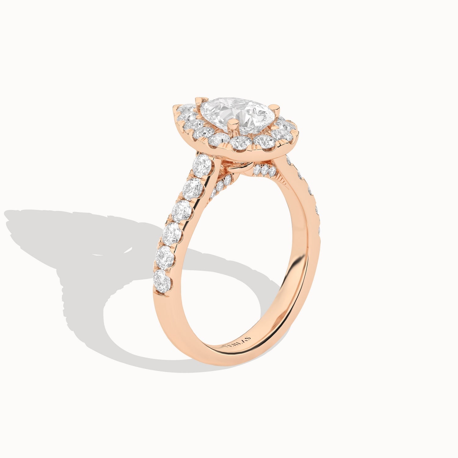 Signature Dewdrop Halo Ring_Product Angle_2Ct - 2