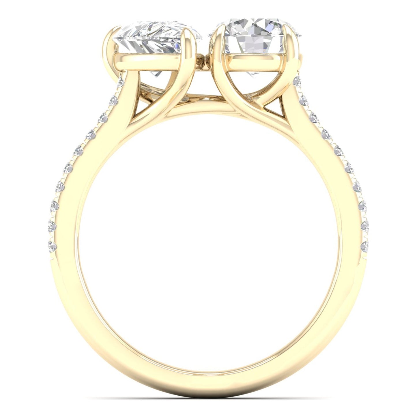 Atmos Pear Round Two Stone Diamond Ring_Product Angle_2 1/6 Ct. - 3