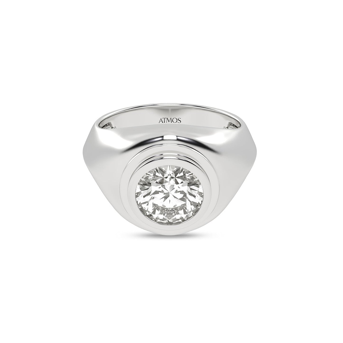 Men's Atmos Round Diamond Ring_Product Angle_2 Ct. - 1