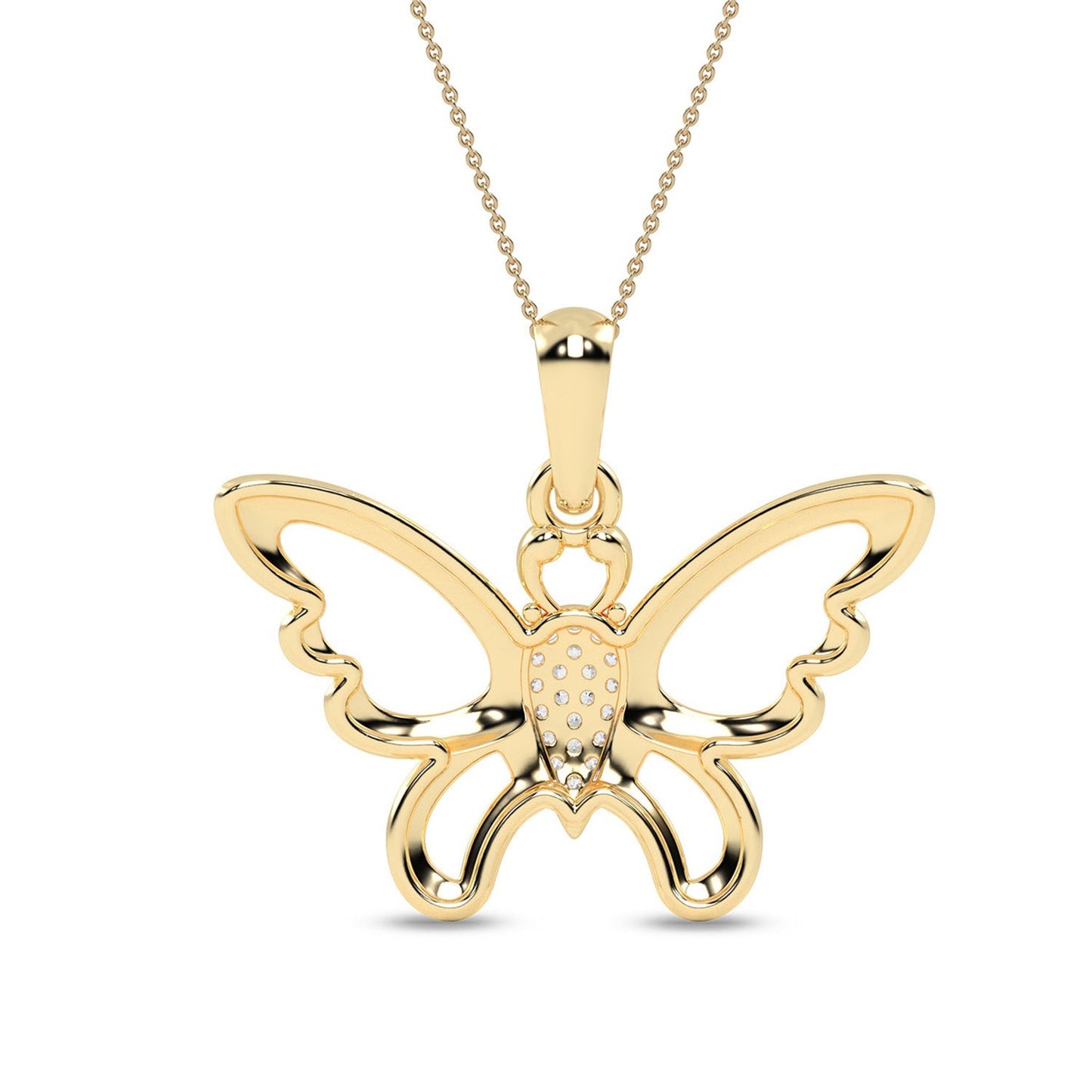 Butterfly Flutter Silhouette Pendant_Product Angle_0.05 - 3