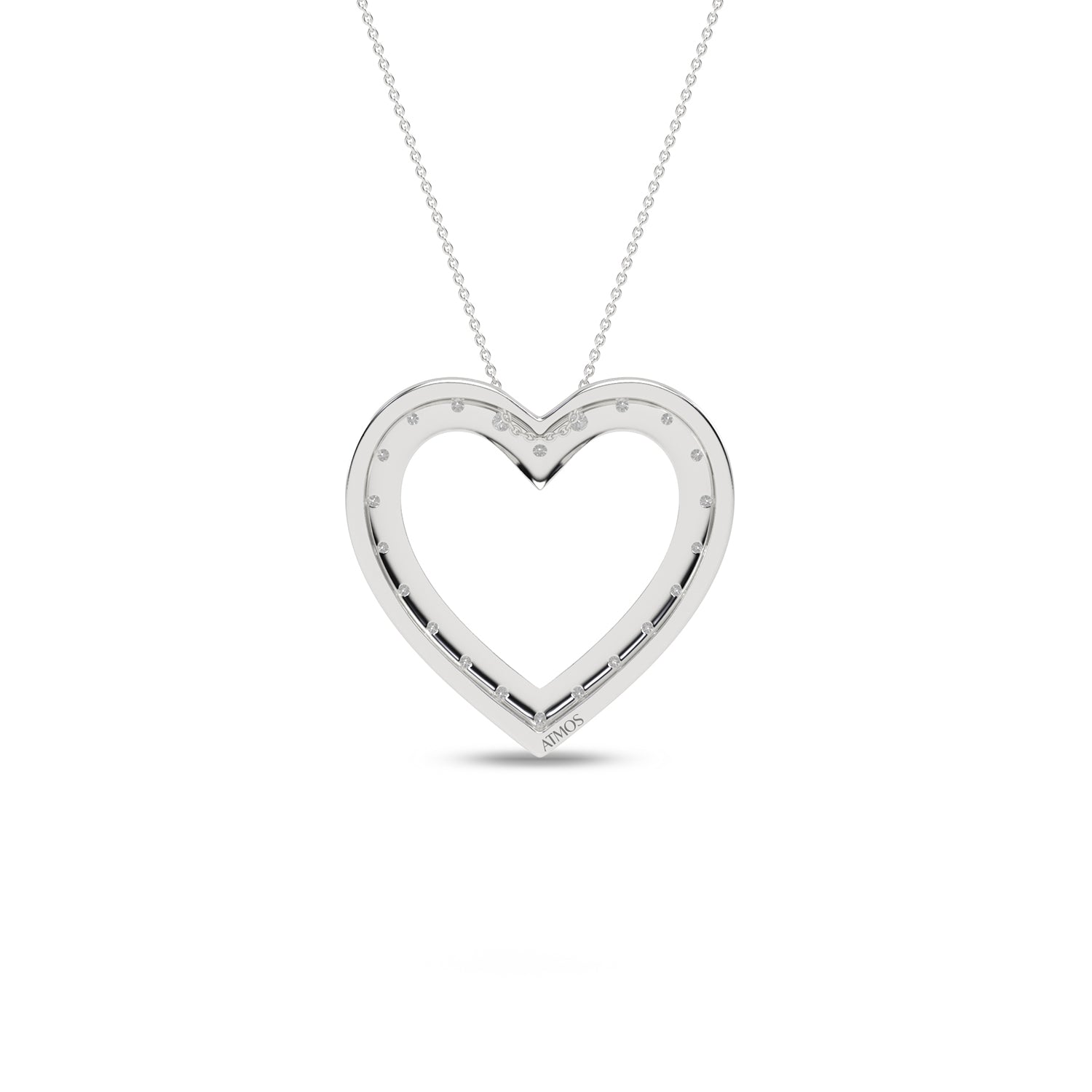 Atmos Heart Silhouette Necklace_Product Angle_1/2 Ct. - 3