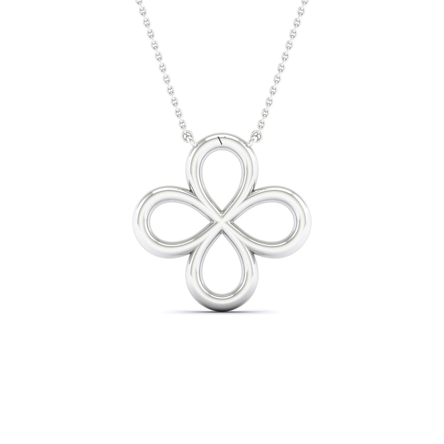 Infinity-Clover Silhouette Necklace_Product Angle_1/4 - 3