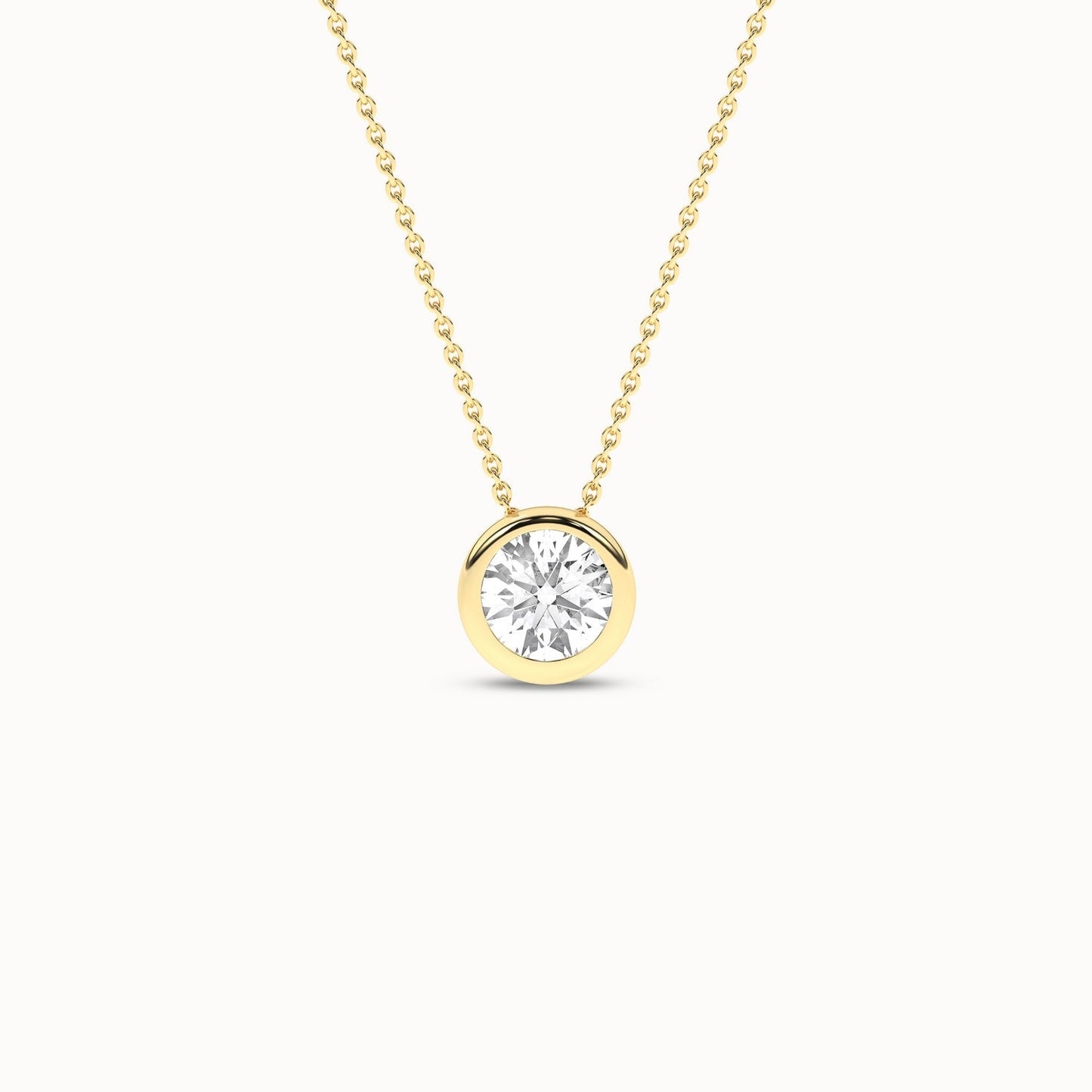 Encompassing Round Necklace_Product Angle_1/4Ct. - 1