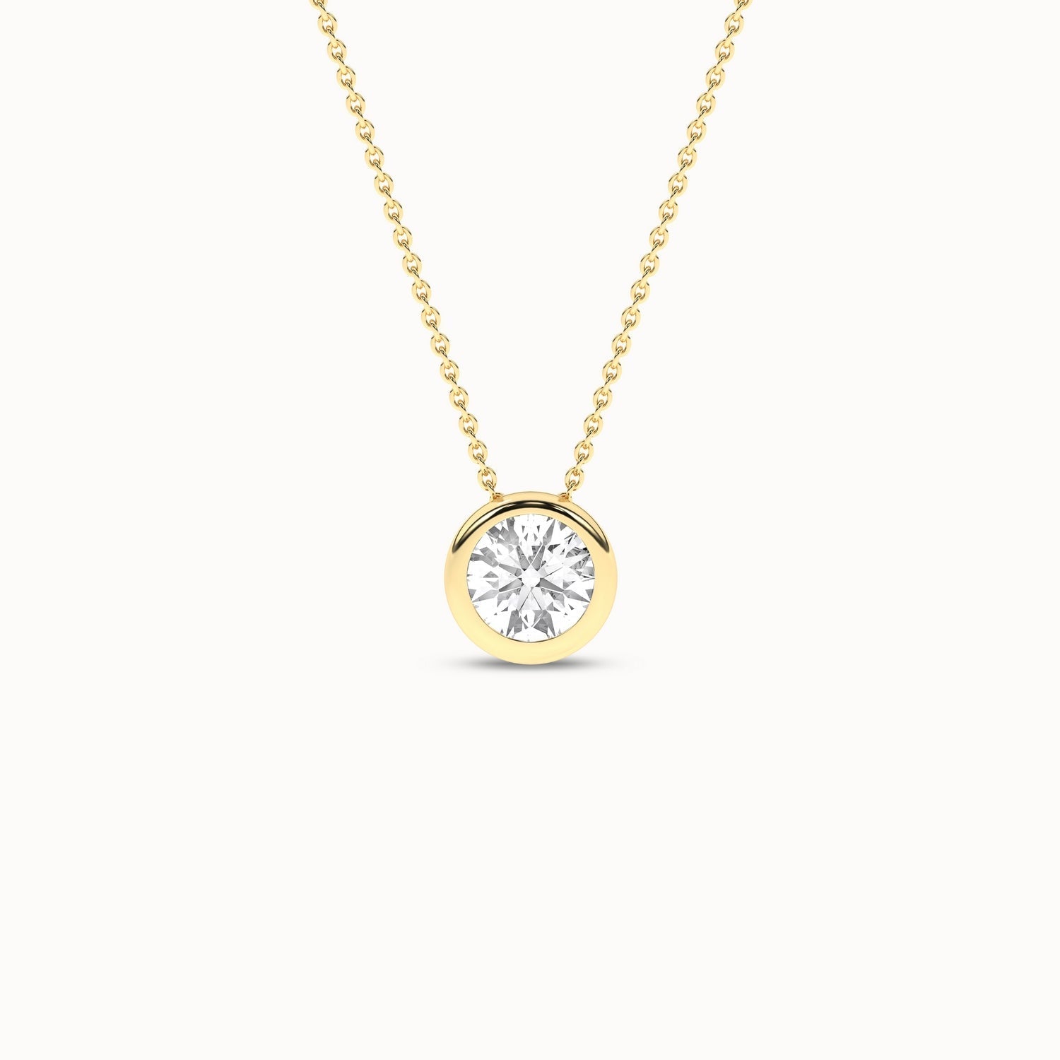 Encompassing Round Necklace_Product Angle_1/4Ct. - 1