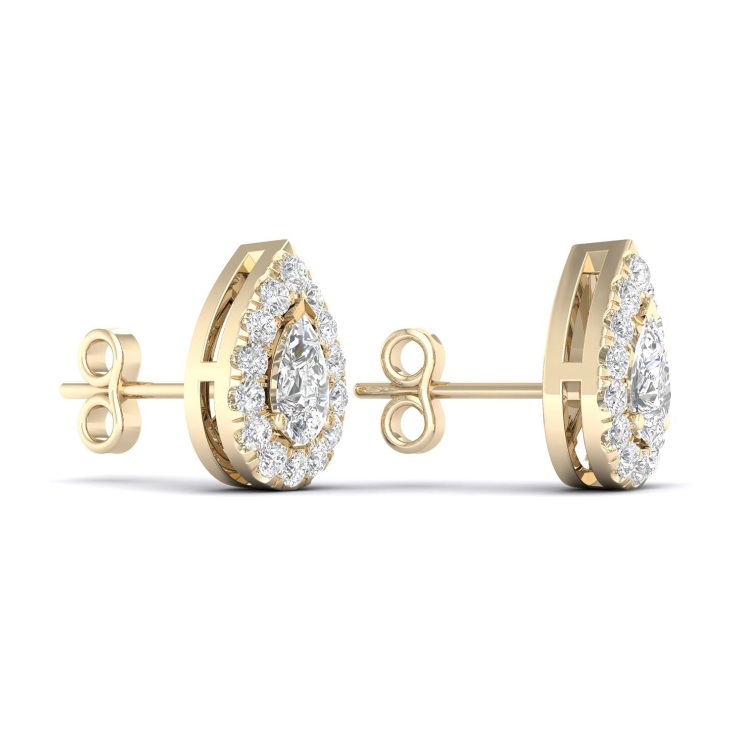Dewdrop Halo Studs_Product Angle_1/2 Ct. - 2 