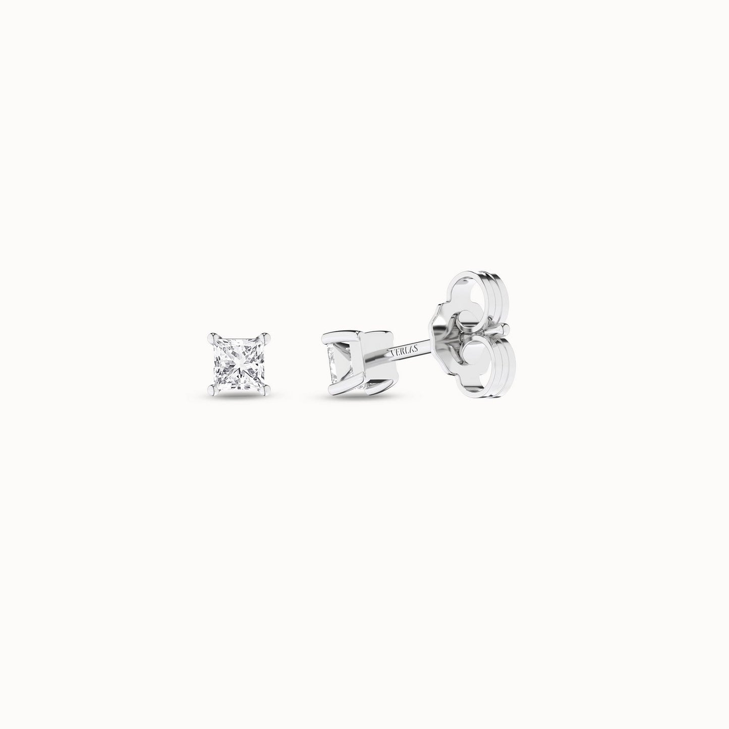 Princess Solitaire Studs_Product Angle_1/4Ct. - 3