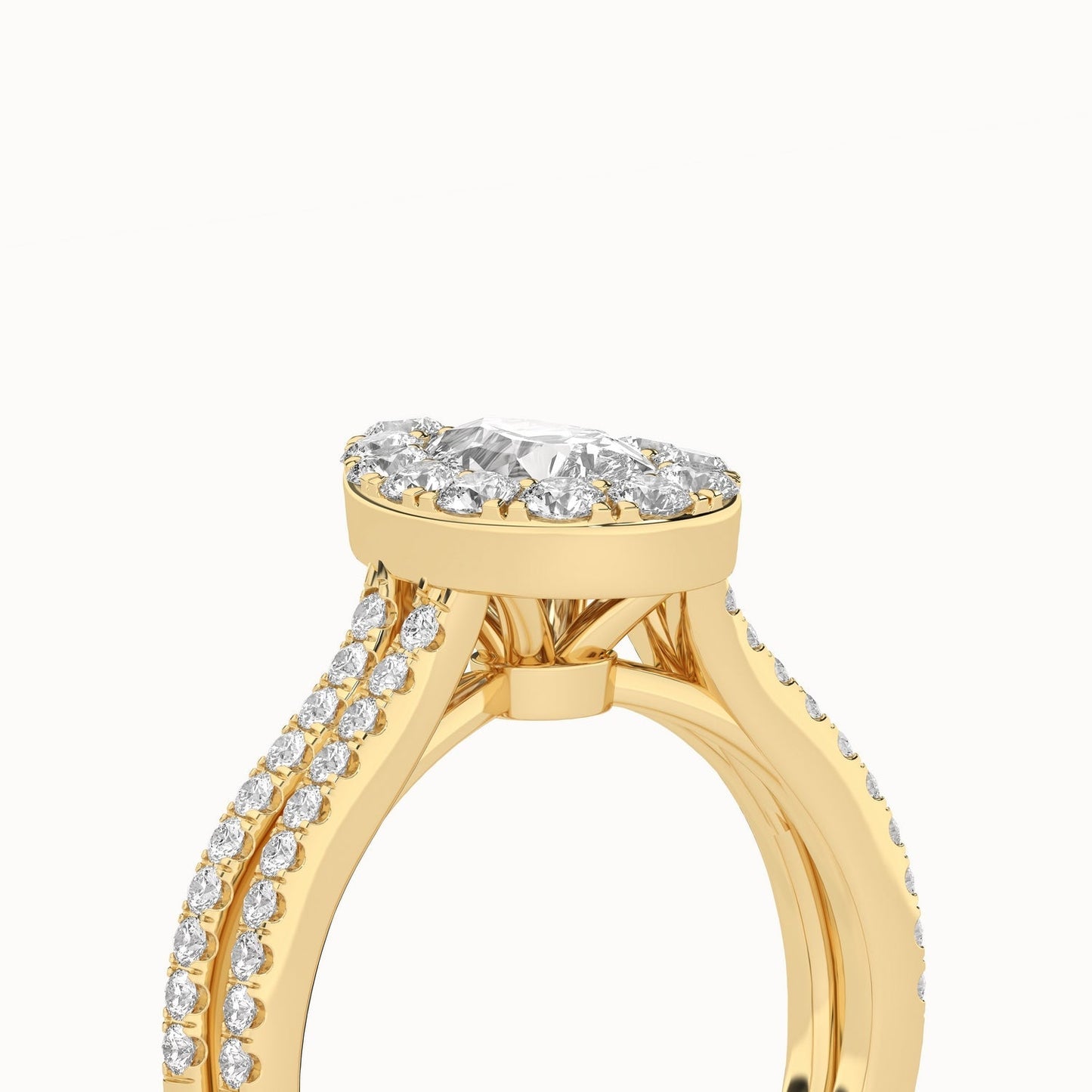 Unified Iconic Dewdrop Halo Ring_Product Angle_1 5/8Ct - 5