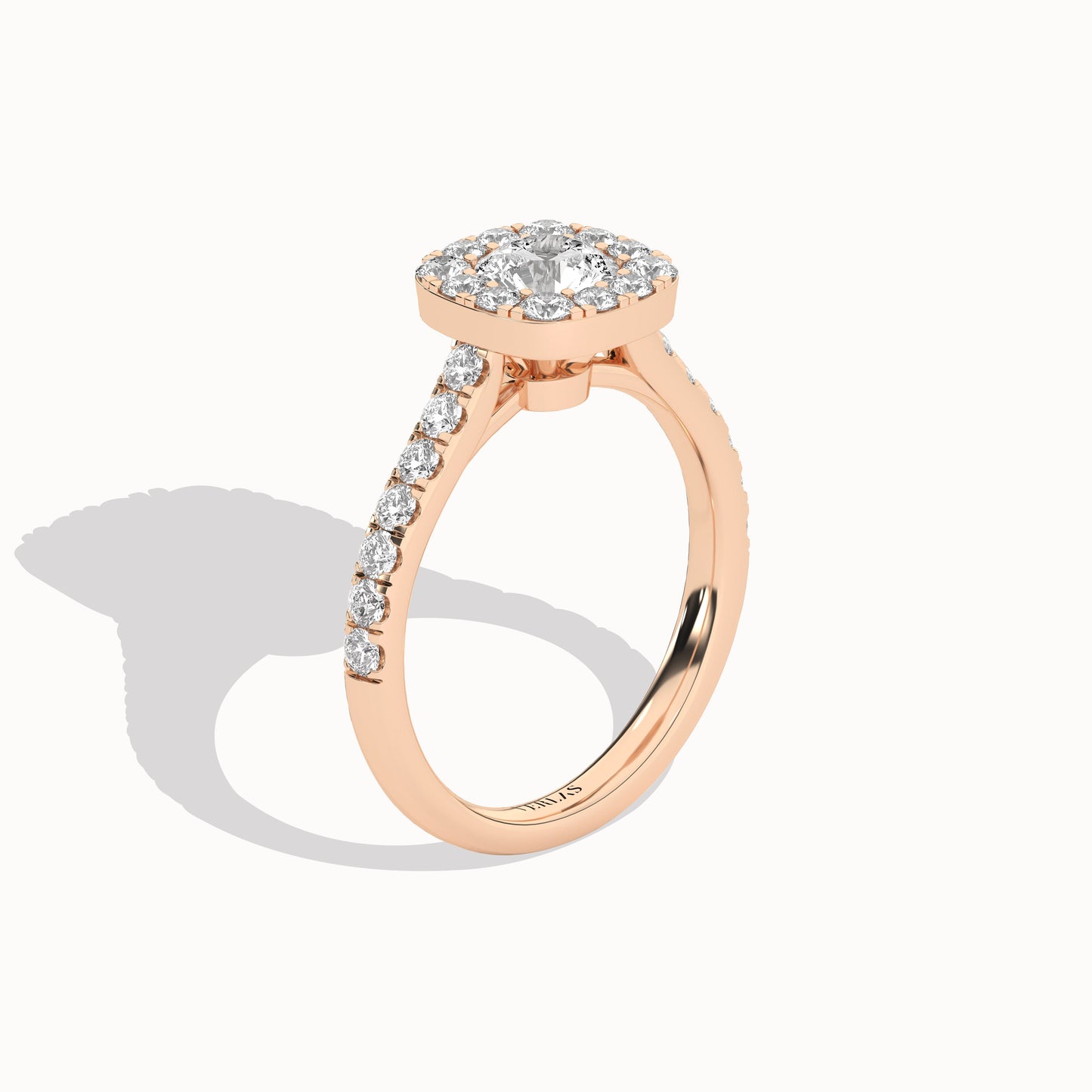 Signature Iconic Round-Princess Halo Ring_Product Angle_1 3/4Ct - 4