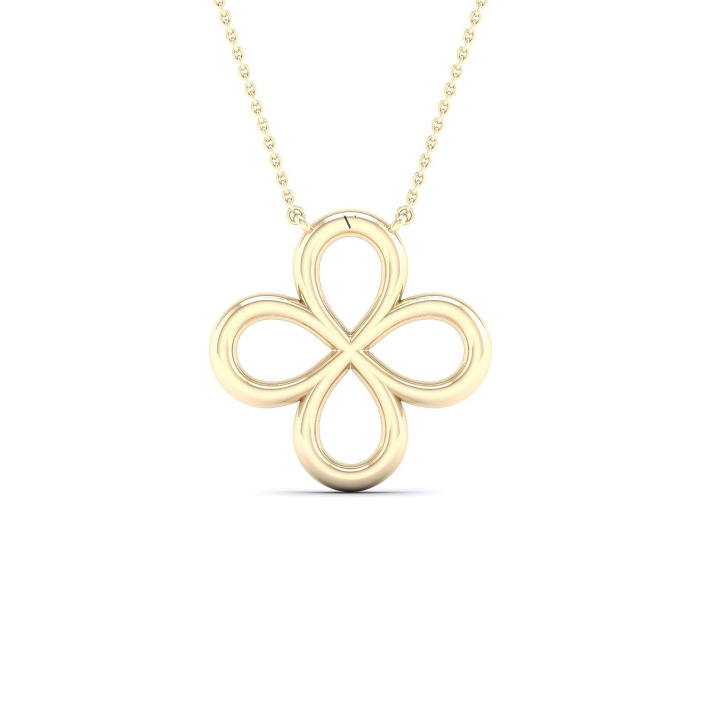 Infinity-Clover Silhouette Necklace_Product Angle_1/4 - 3