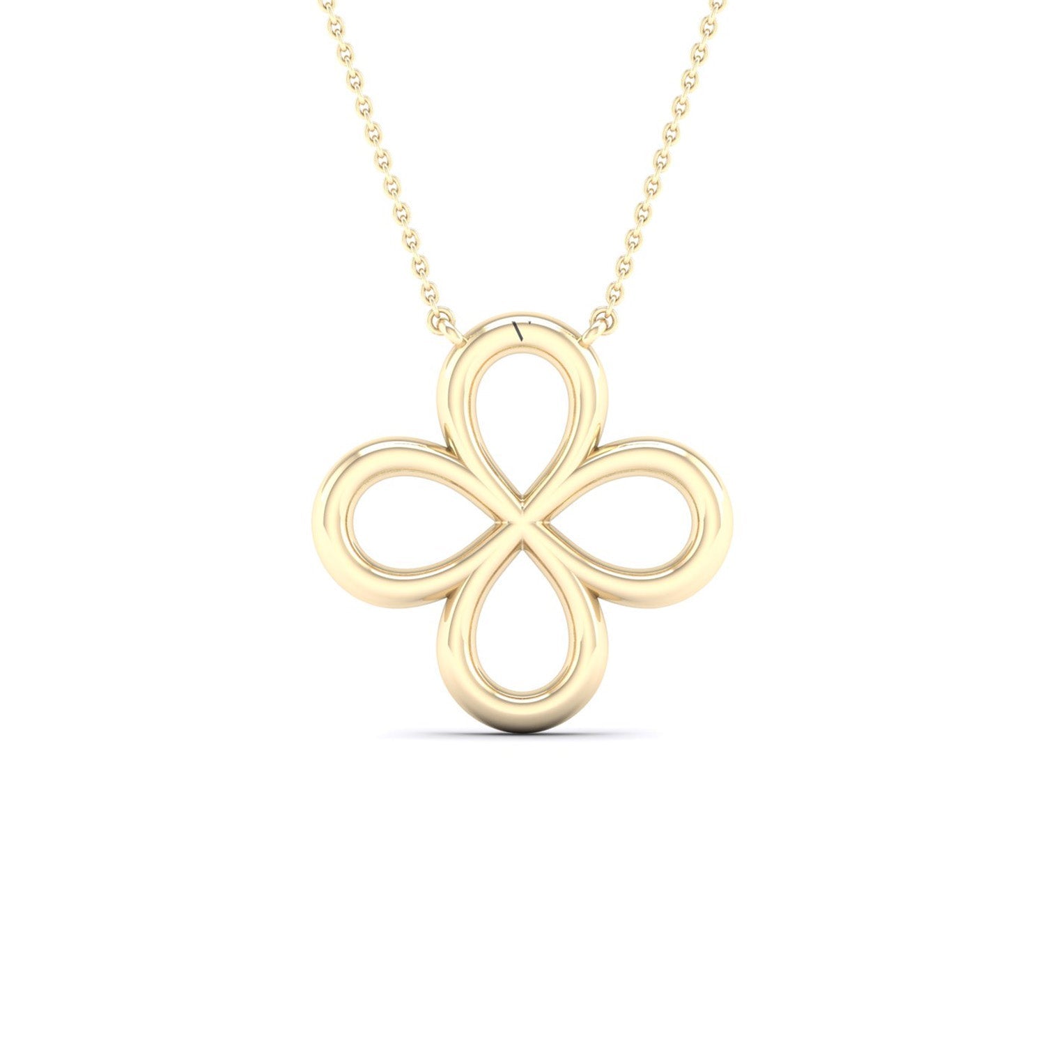 Infinity-Clover Silhouette Necklace_Product Angle_1/4 - 3