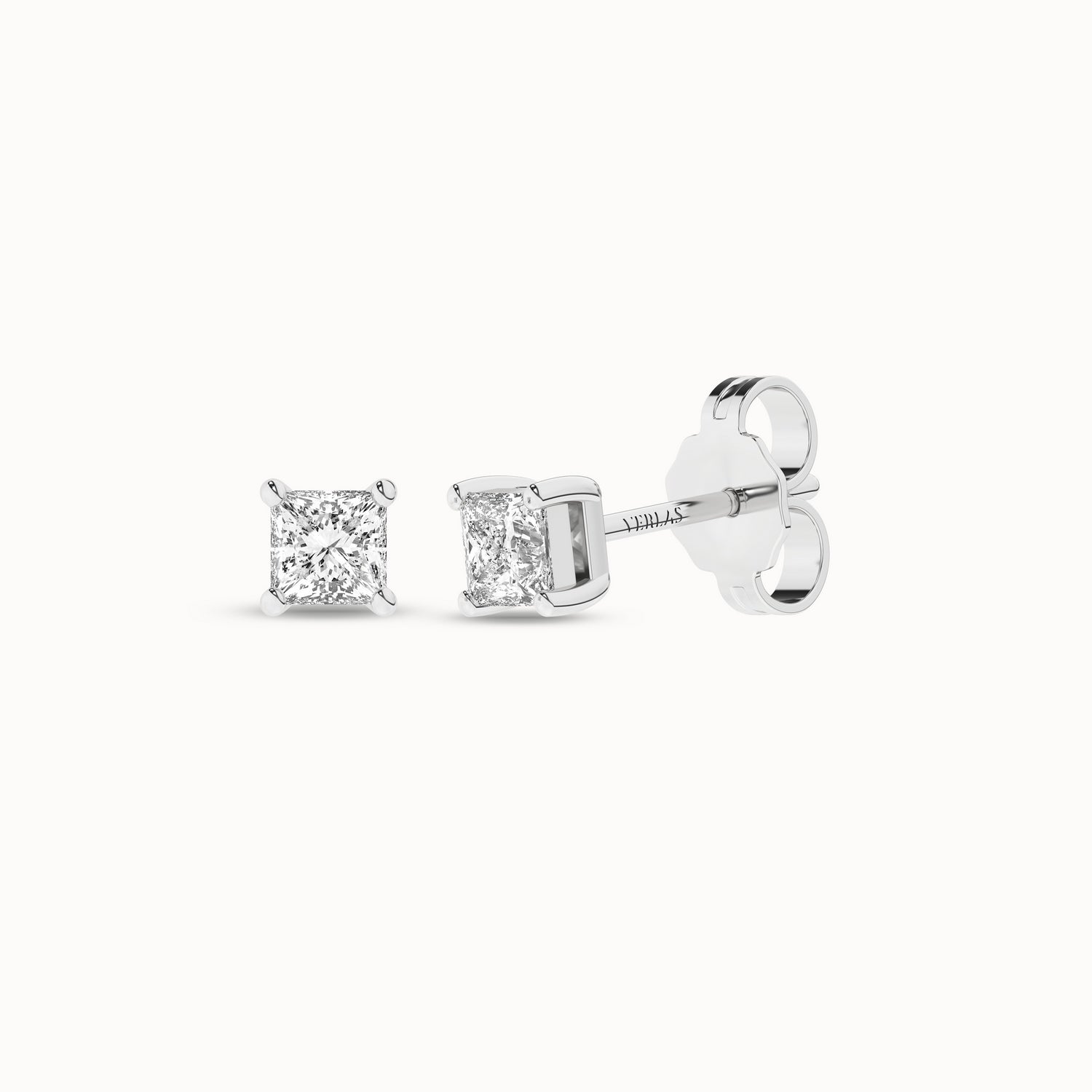 Princess Solitaire Studs_Product Angle_1/3Ct. - 3