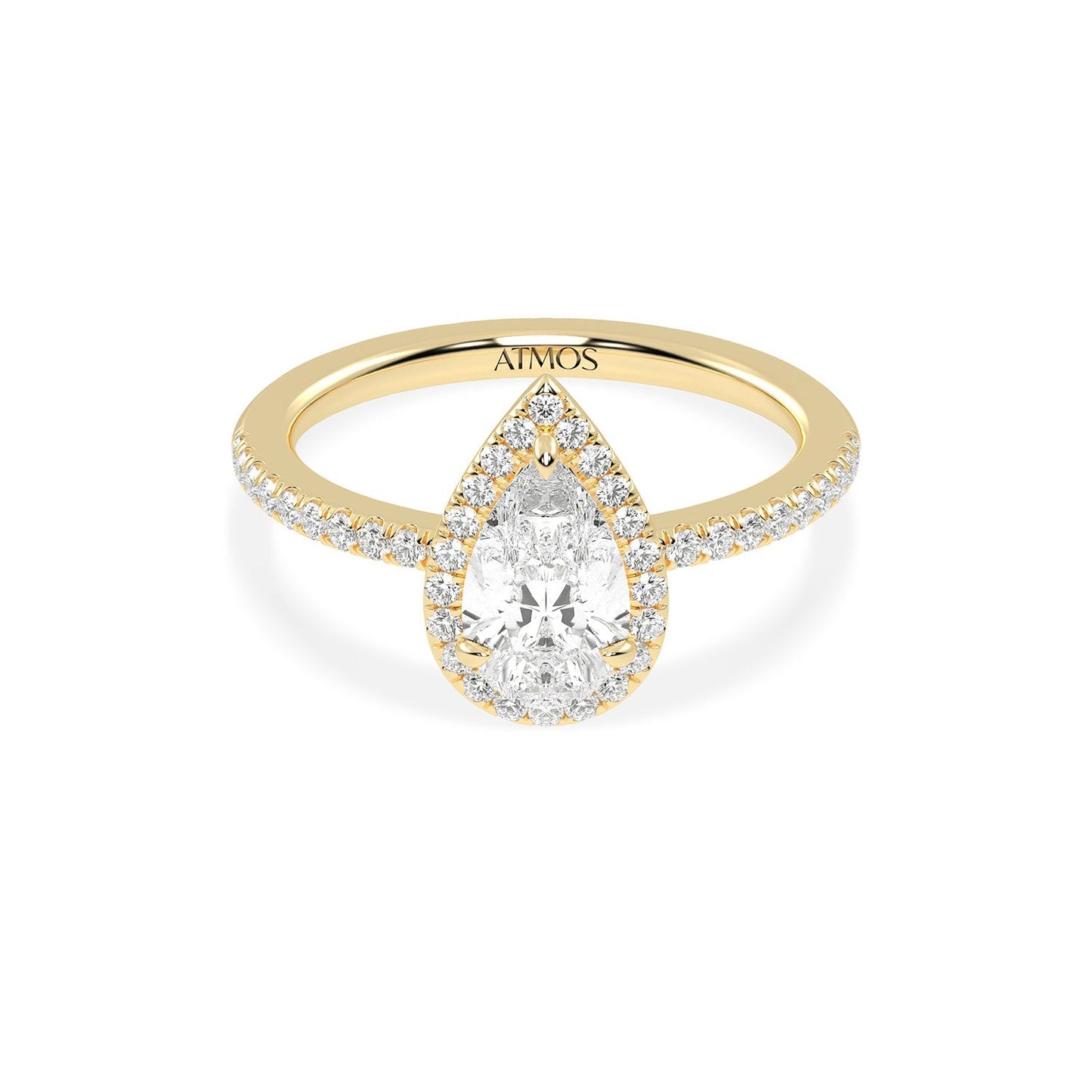 Luxe Dewdrop Halo Ring