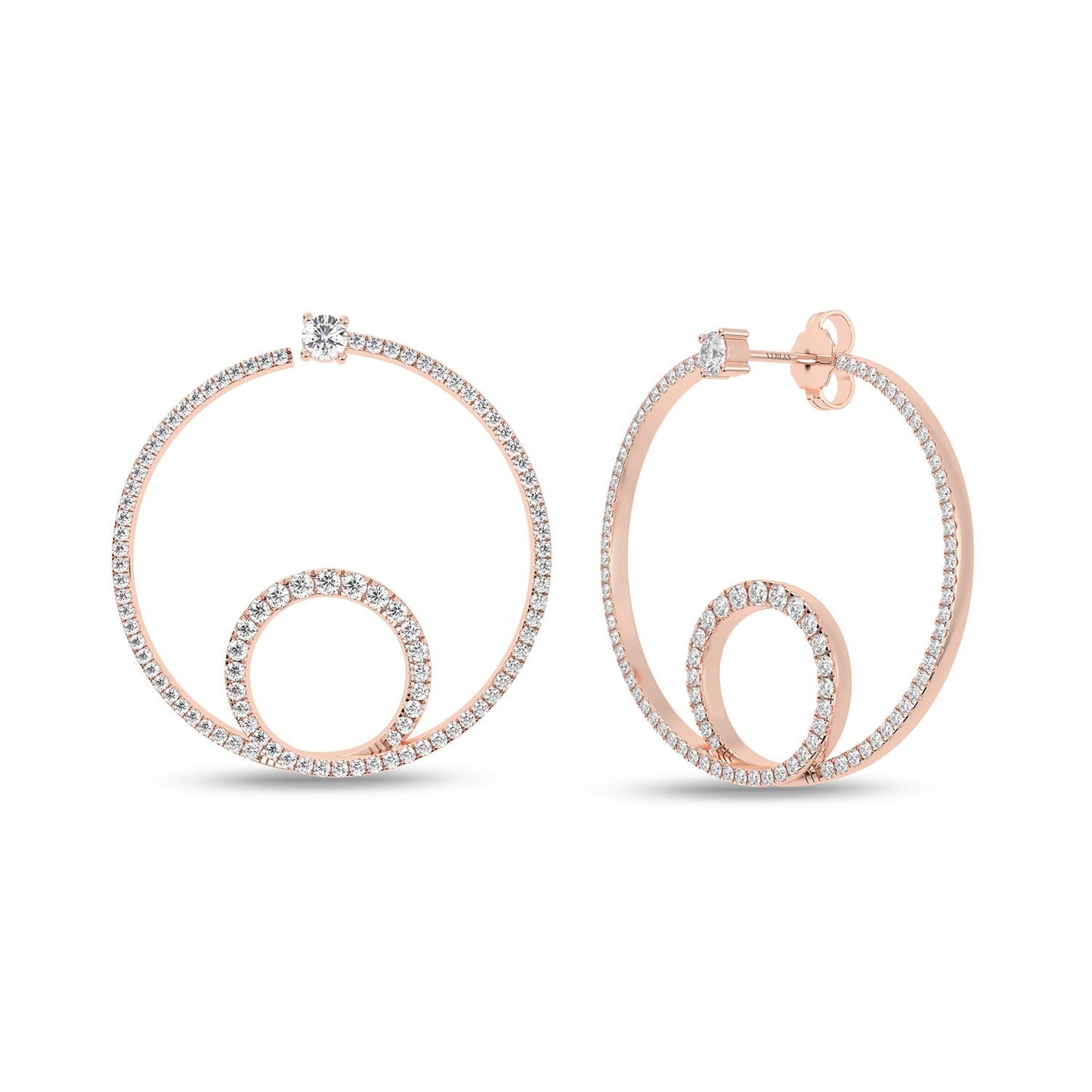 Shimmering Loop Bardot Hoops_Product Angle_1 1/4 Ct. - 1