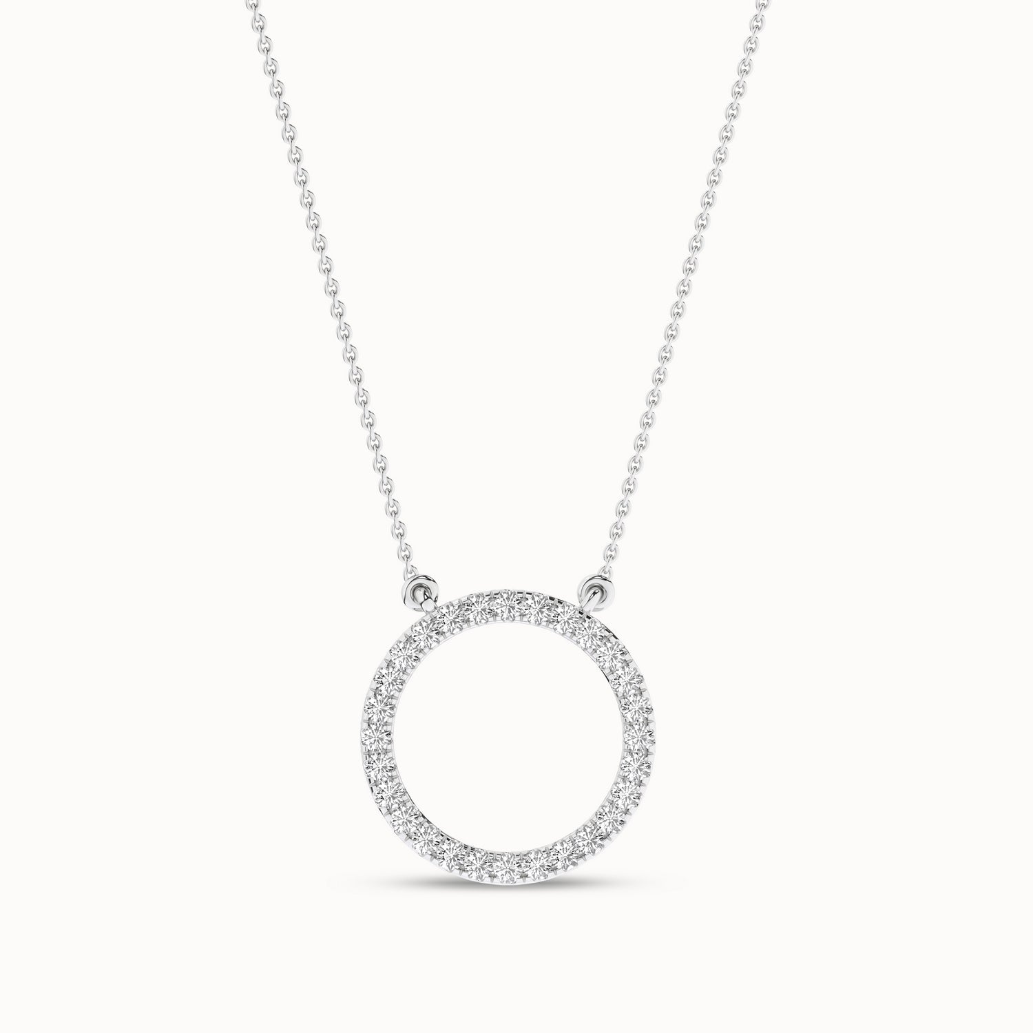 Circular Silhouette Necklace_Product Angle_1/4Ct. - 1