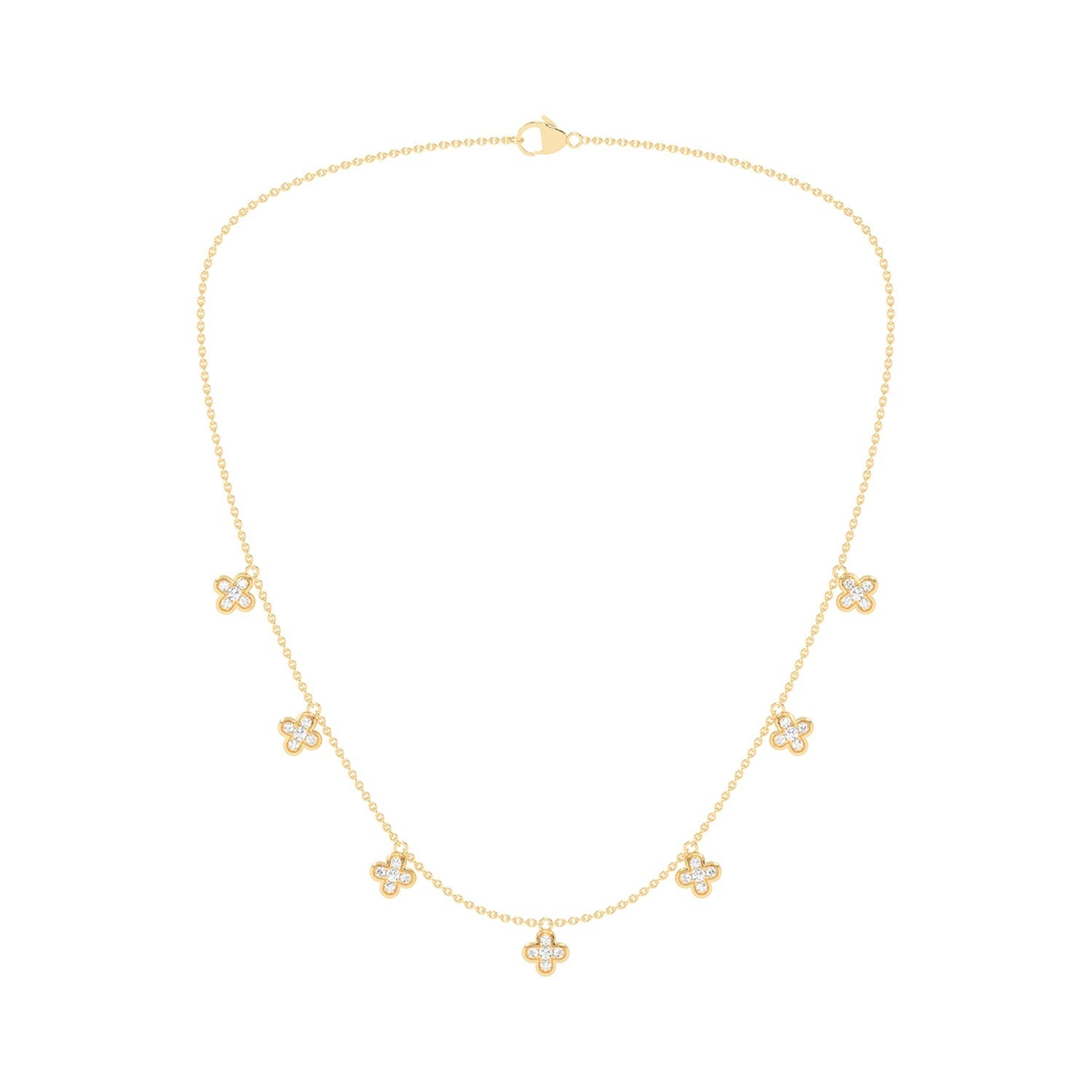 La Fleur Stationed Choker Necklace_Product Angle_1/2 - 1