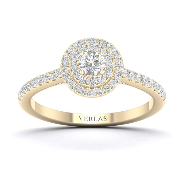 Signature Round Double Halo Ring