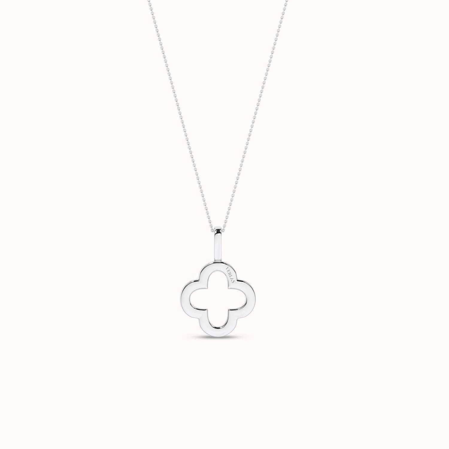 Clover Silhouette Drop Necklace_Product Angle_1/5Ct. - 3