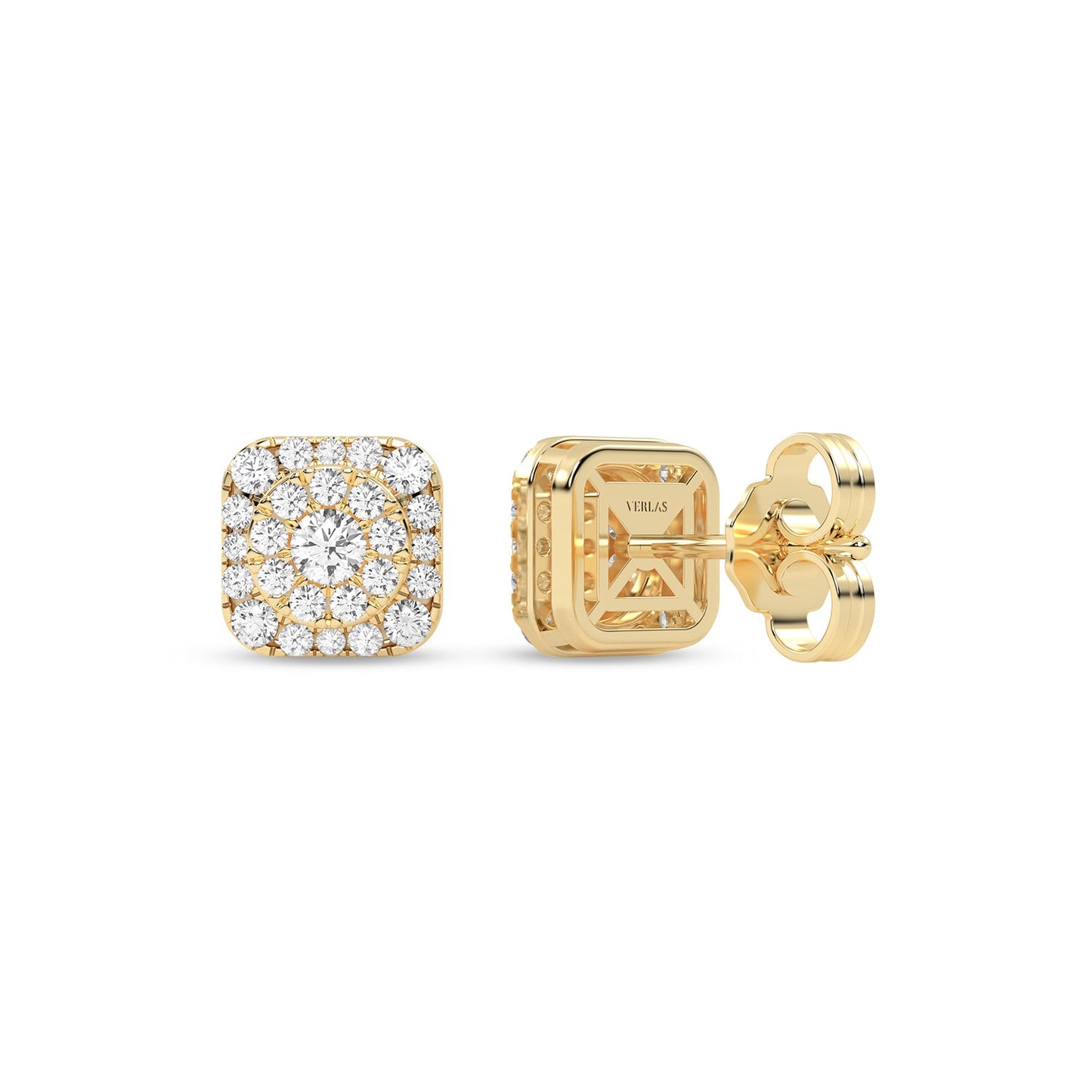 Round-Cushion Halo Studs_Product Angle_1/2 Ct. - 3