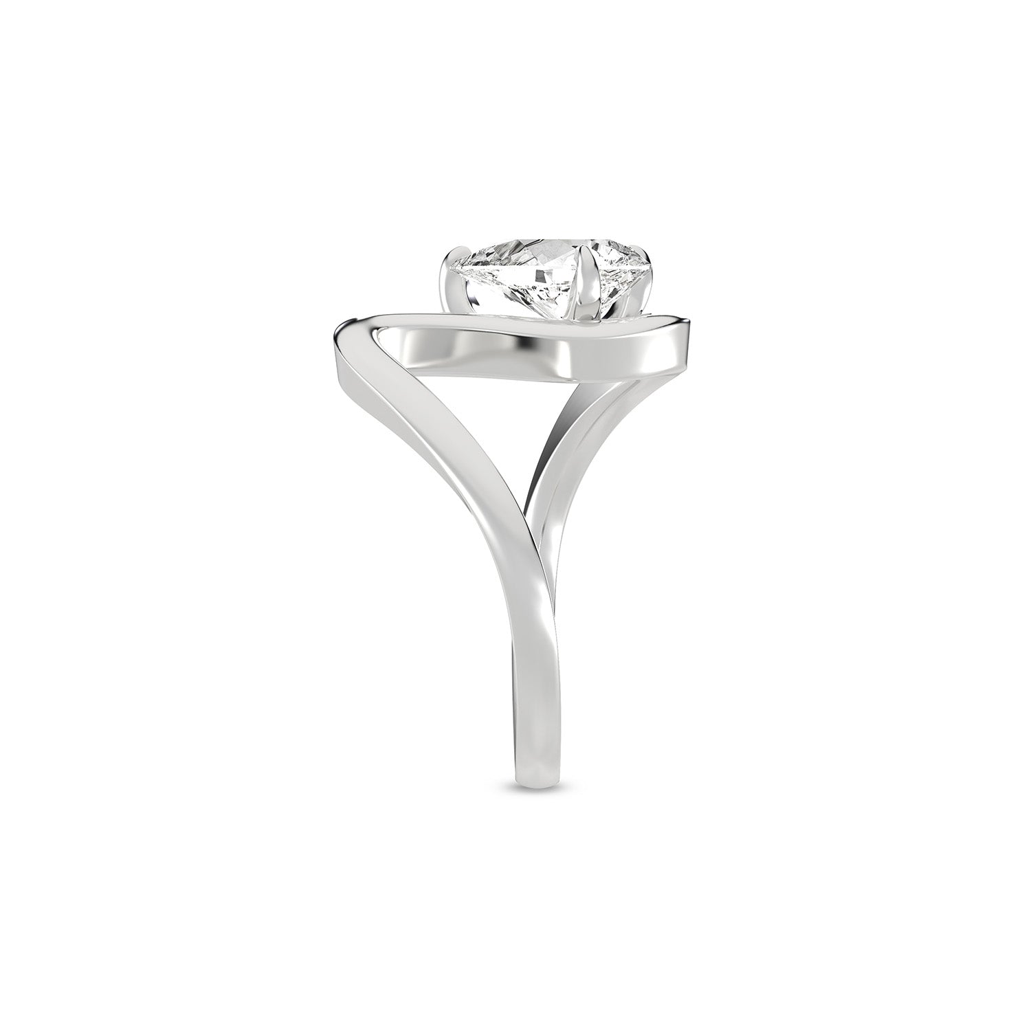 Atmos Curved Shank Dewdrop Ring_Product Angle_1 Ct. - 3