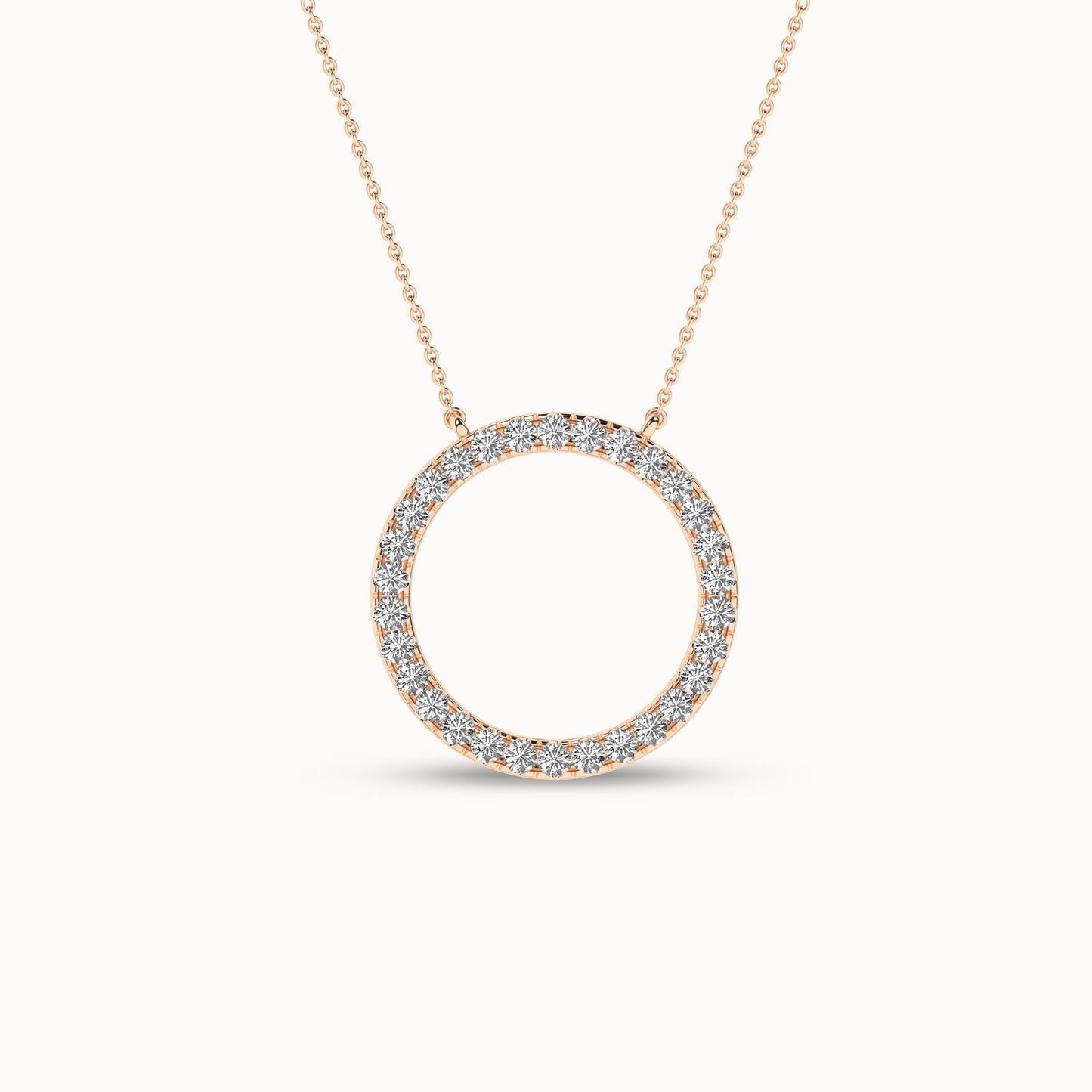 Circular Silhouette Necklace_Product Angle_1/3Ct. - 1