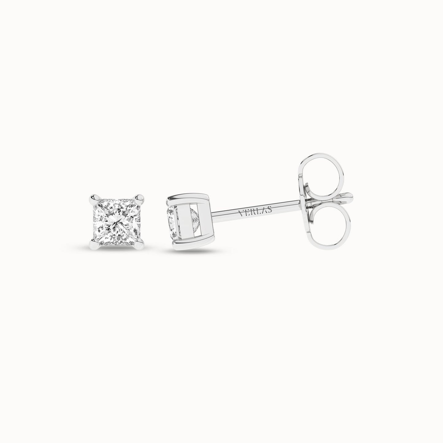 Princess Solitaire Studs_Product Angle_1/3Ct. - 2