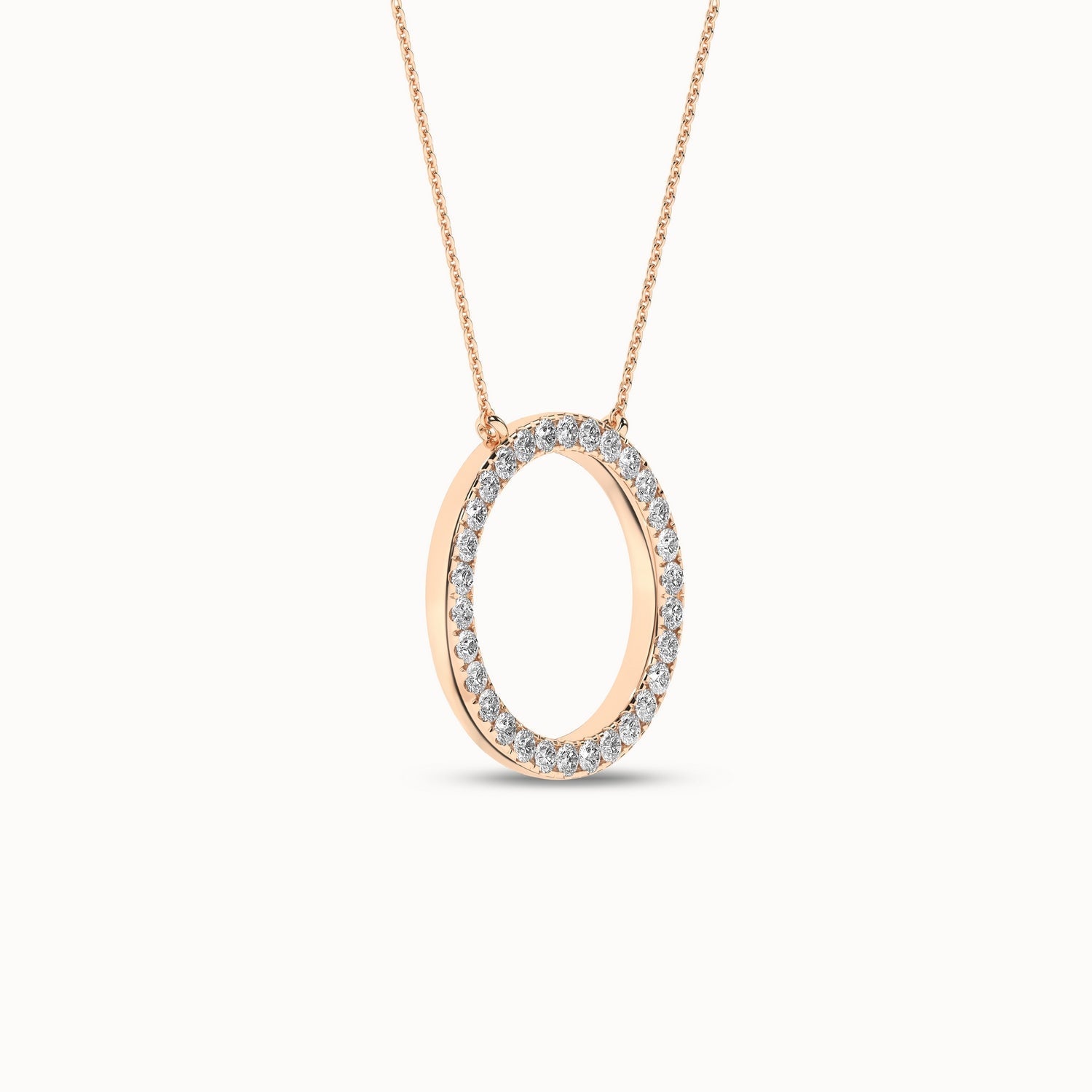 Circular Silhouette Necklace_Product Angle_1/3Ct. - 2