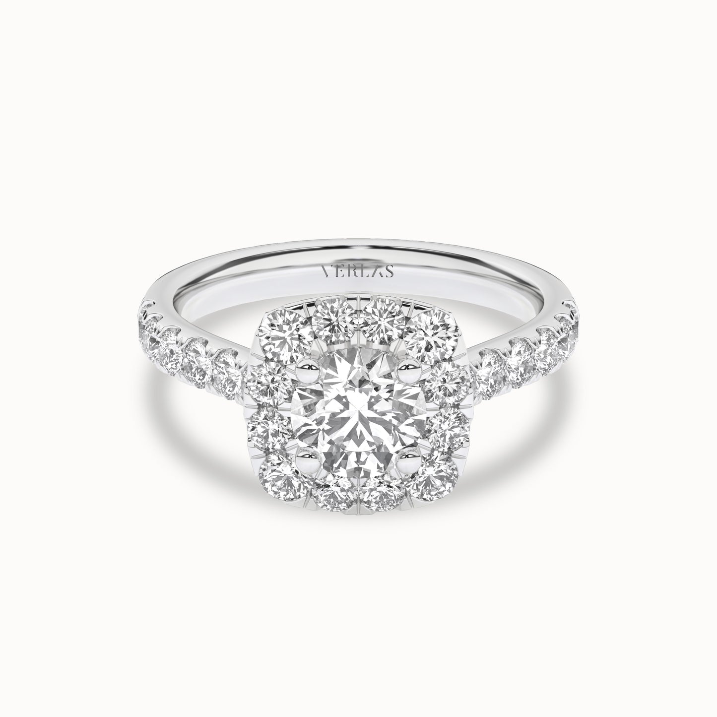 Round-Center Princess Halo Ring_Product Angle_2Ct. - 1