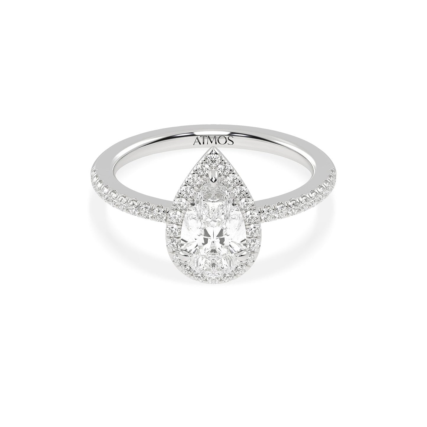 Luxe Dewdrop Halo Ring