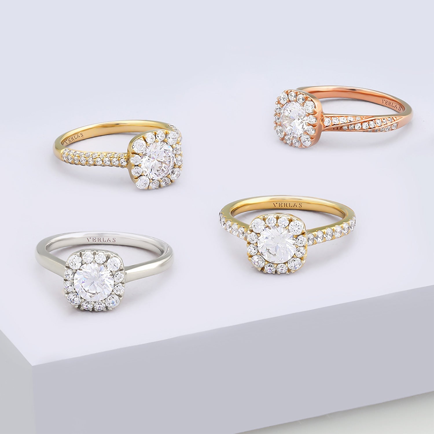 Signature Iconic Round-Princess Halo Ring_Product Angle_Creative Image