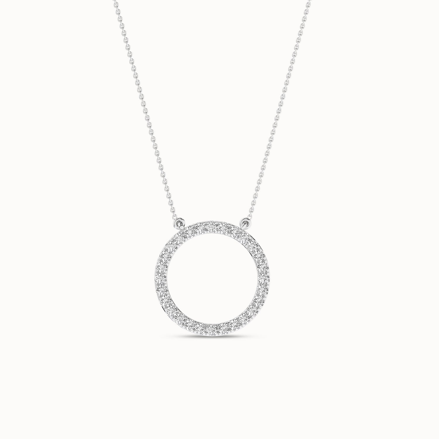 Circular Silhouette Necklace_Product Angle_1/2Ct. - 1