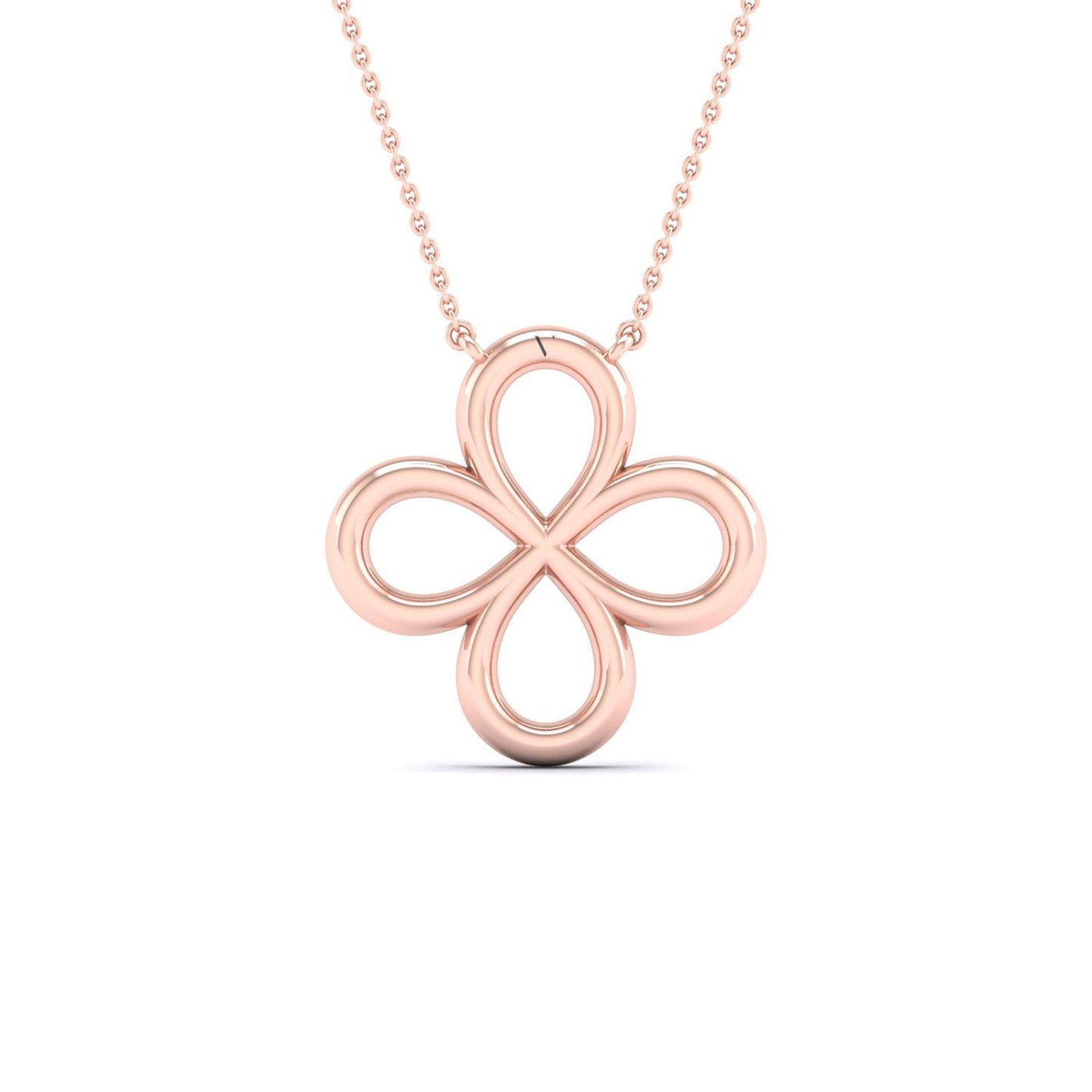 Infinity-Clover Silhouette Necklace_Product Angle_1/4 - 3