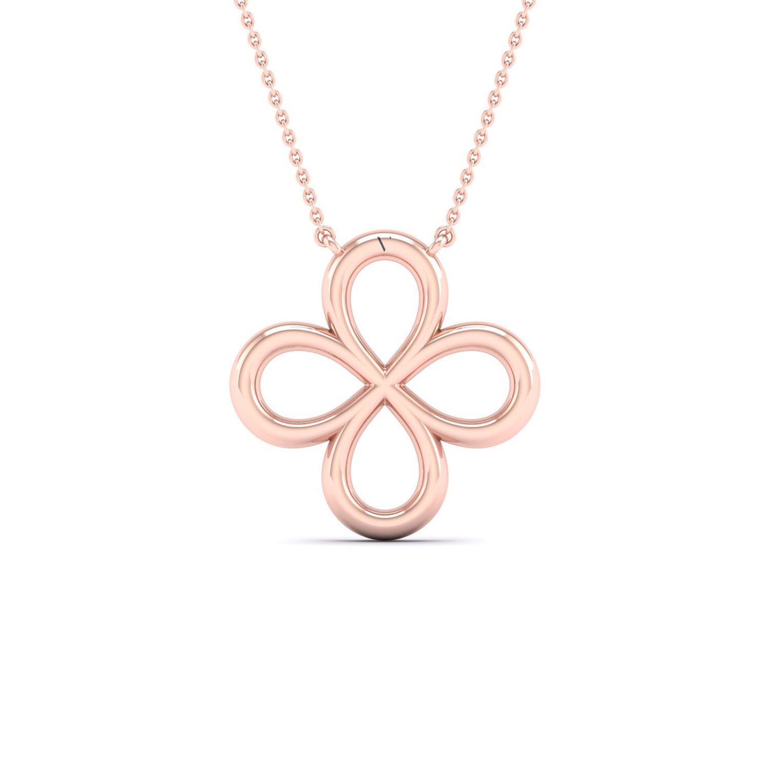 Infinity-Clover Silhouette Necklace_Product Angle_1/4 - 3