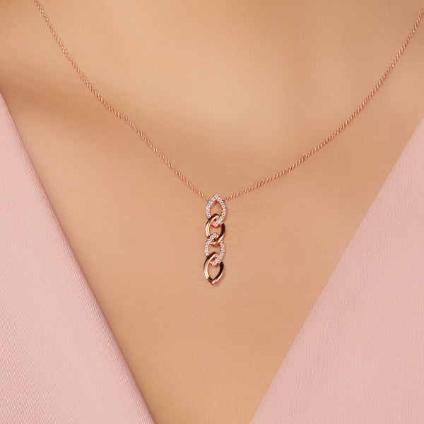 Alternating Cascading Diamond Waterfall Necklace rose gold replica