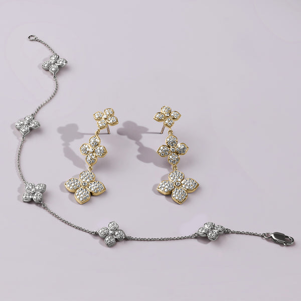 La Fleur Diamond Radiant Stationed Bracelet