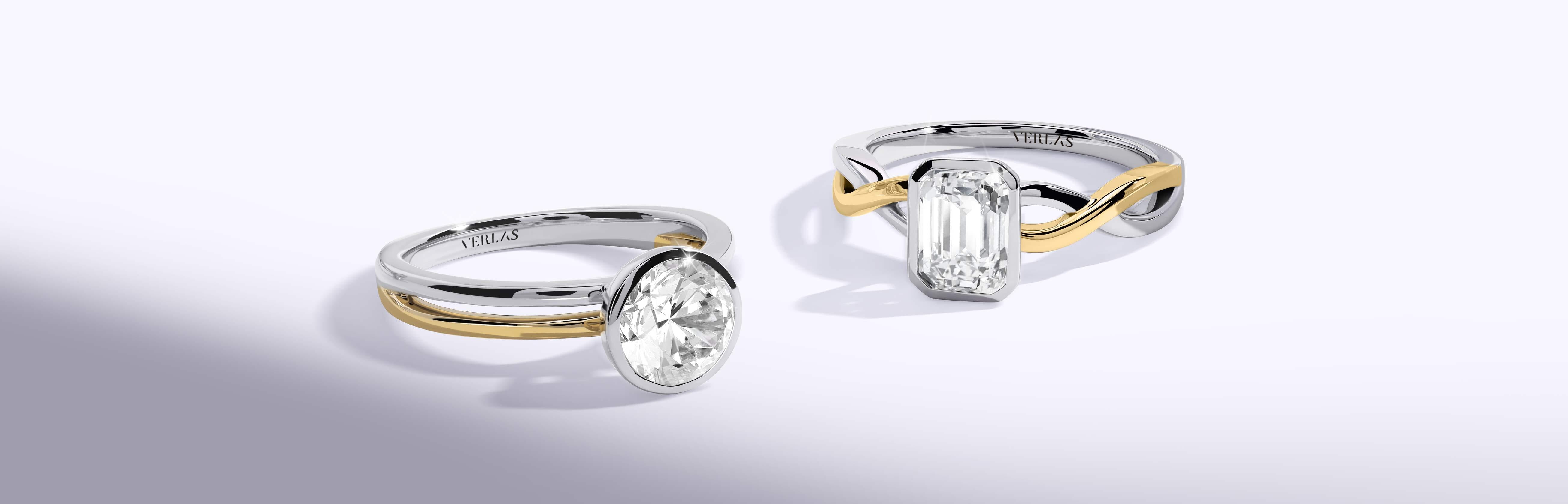 Bezel Set Diamond Rings