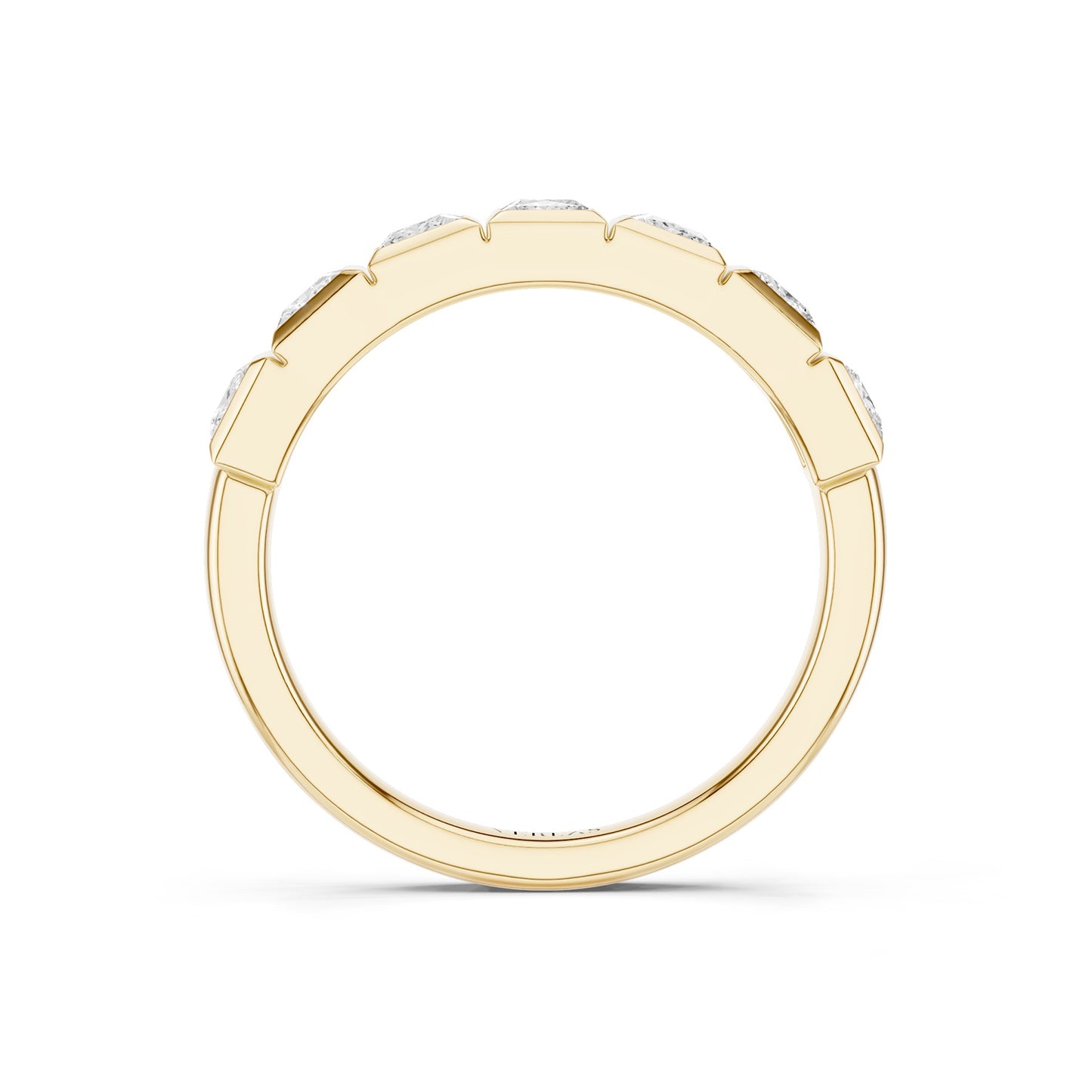 Princess Bezel-Set Half-Eternity Diamond Band