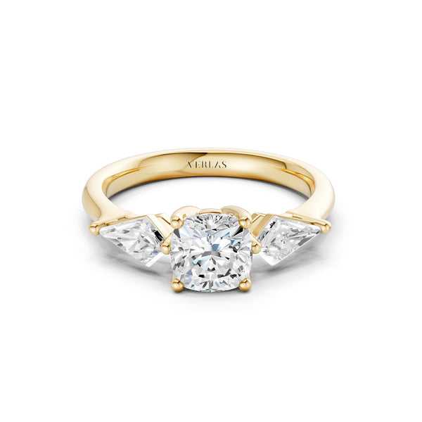 Cushion - Kite Trinity Diamond Ring