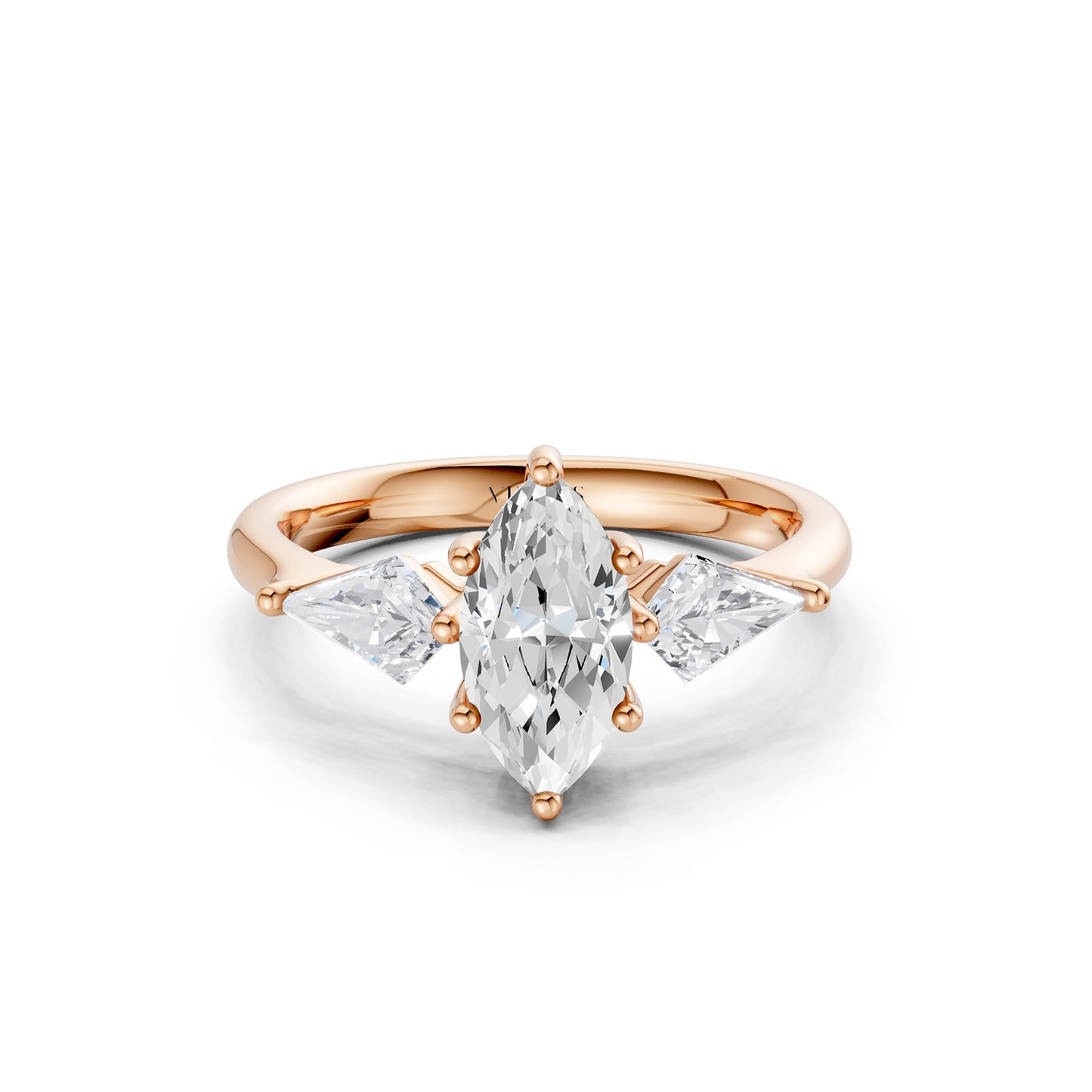 Marquise - Kite Trinity Diamond Ring