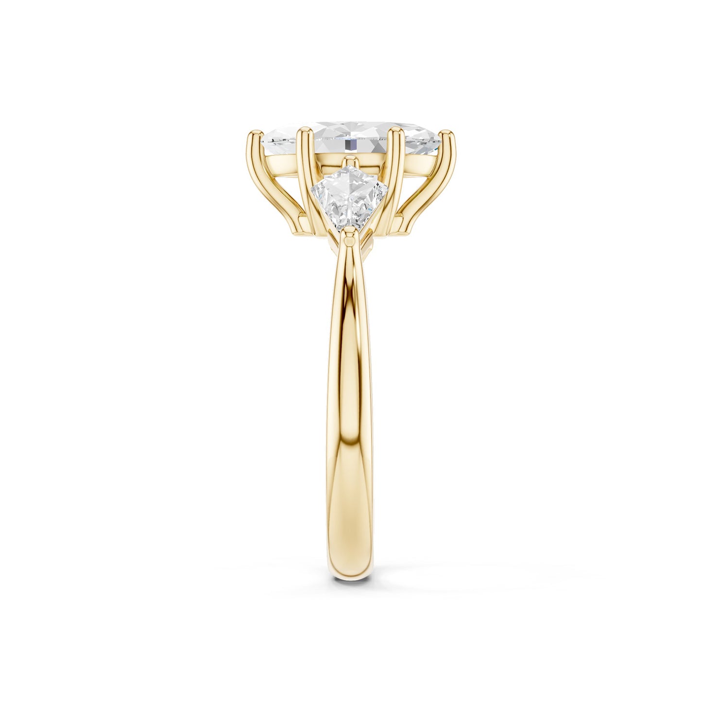 Marquise - Kite Trinity Diamond Ring