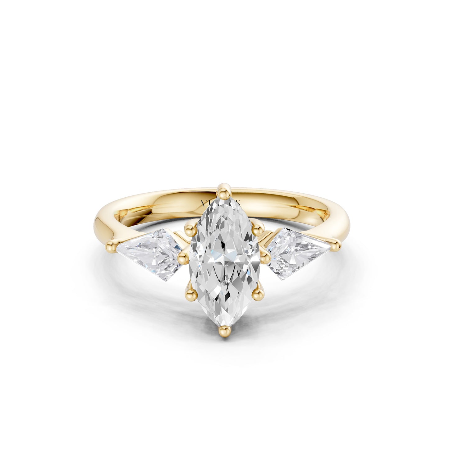 Marquise - Kite Trinity Diamond Ring