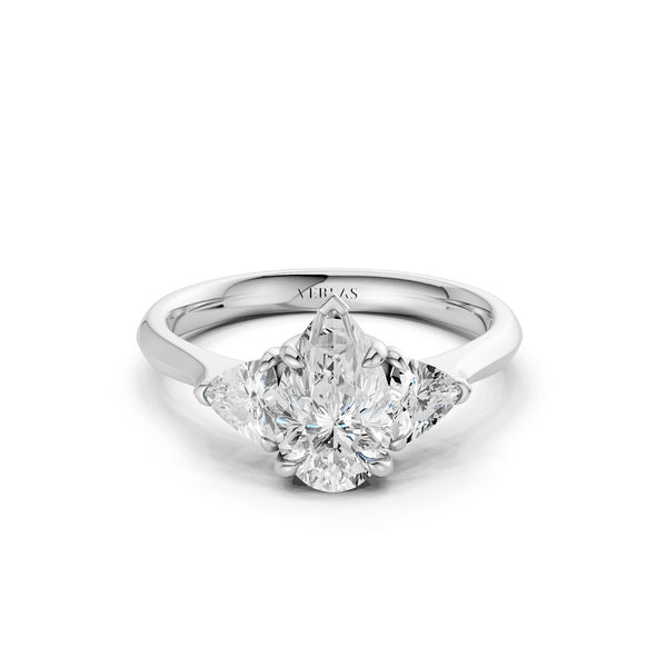 Pear - Trillion Trinity Diamond Ring