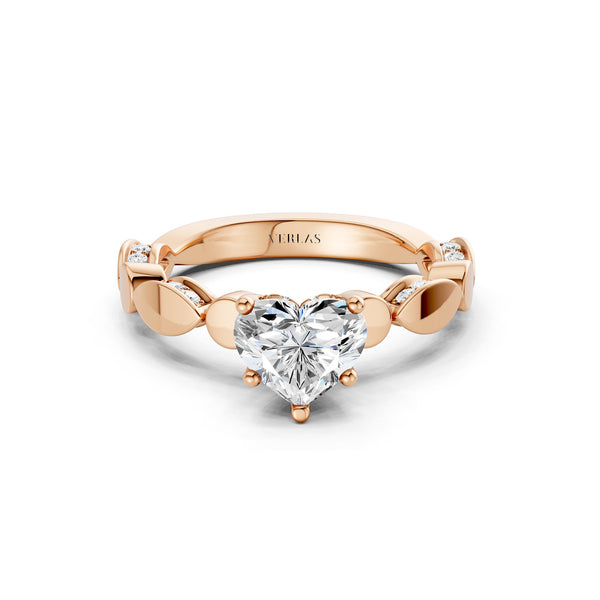 Heart Hidden Halo Accent Diamond Ring