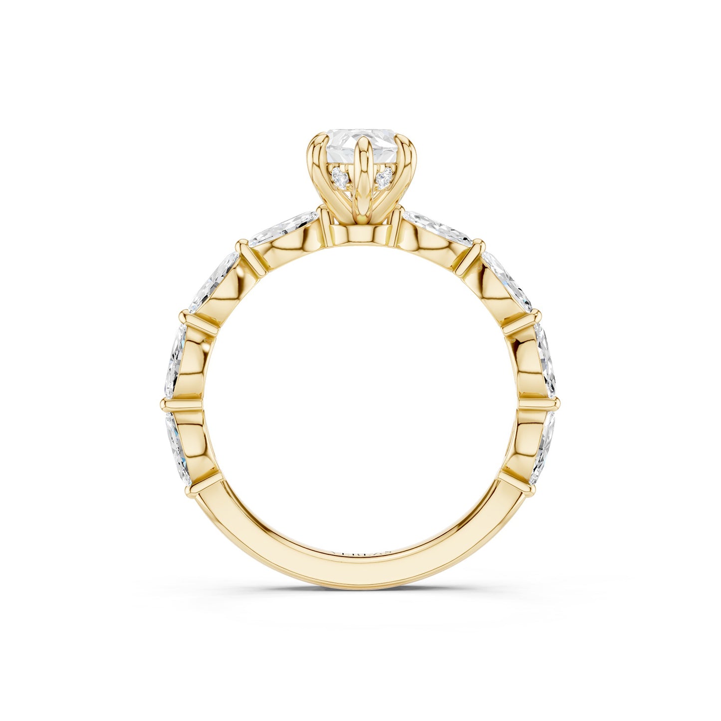 Marquise  Hidden Halo Diamond Ring