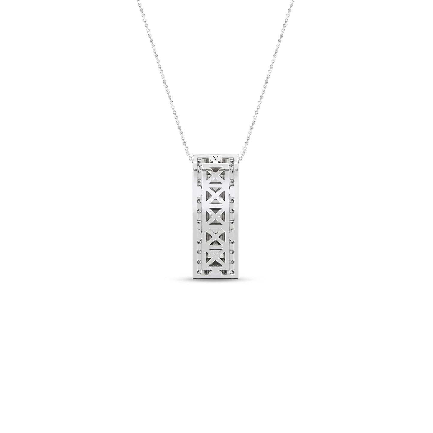 Cascading Pyramid Pendant Necklace