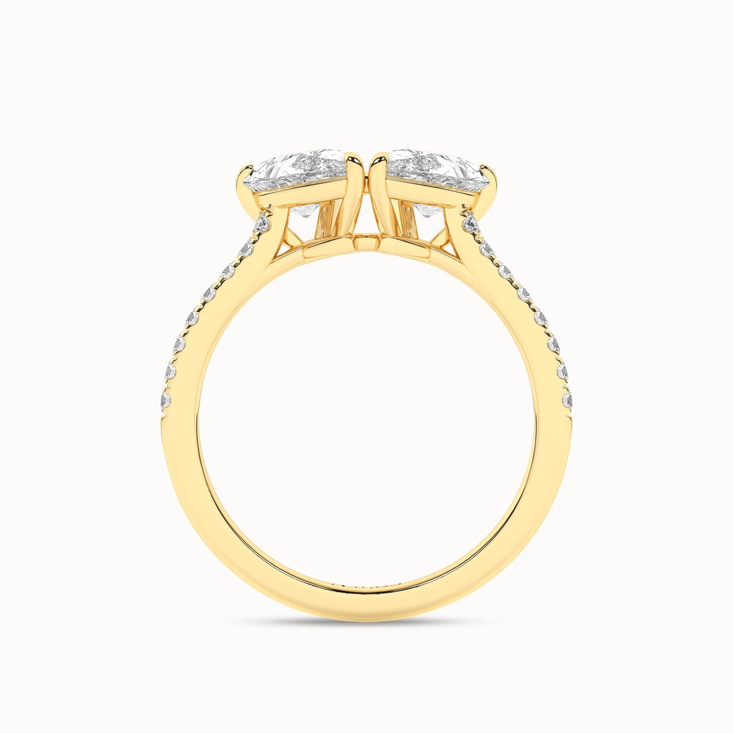 Double Pear Diamond Ring