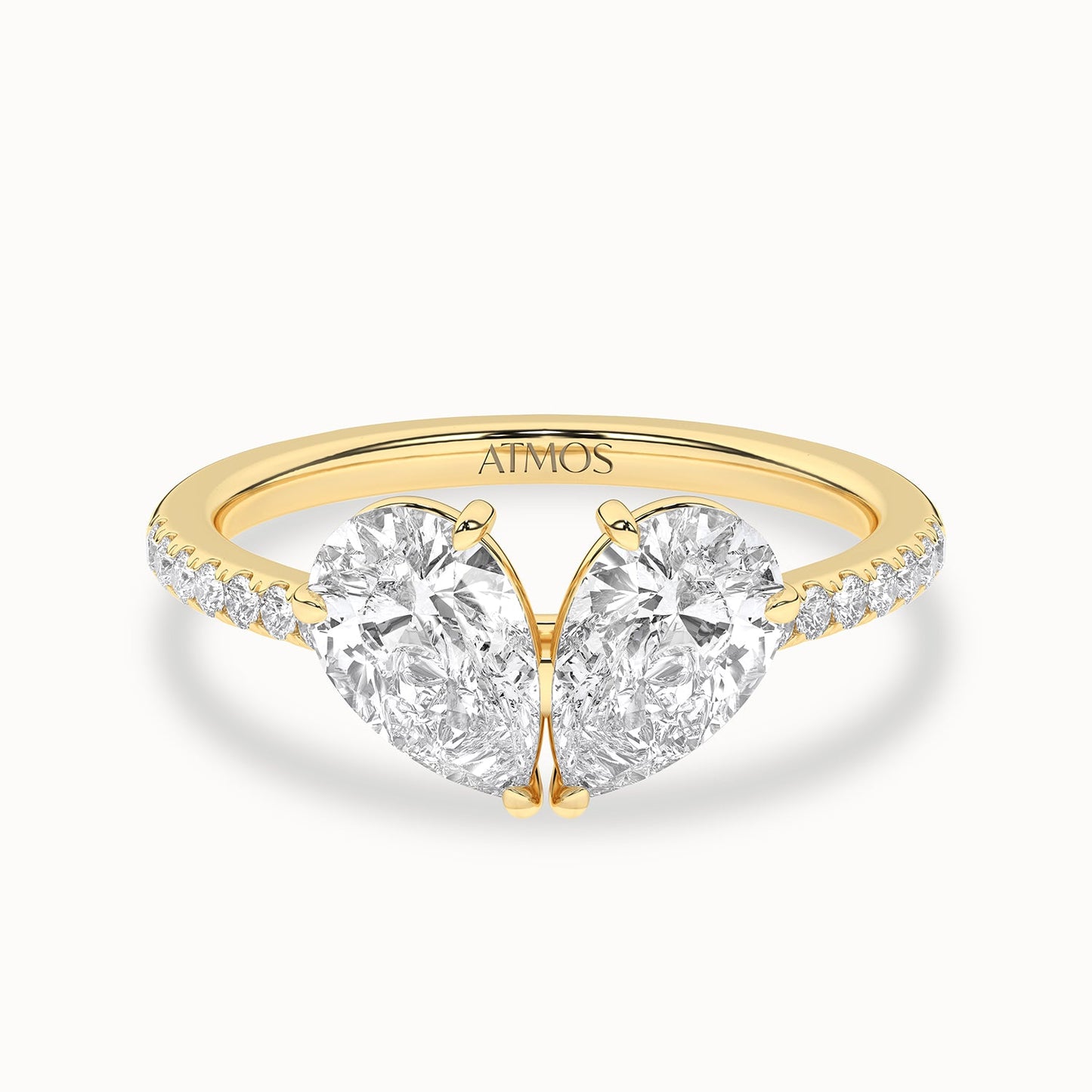 Double Pear Diamond Ring