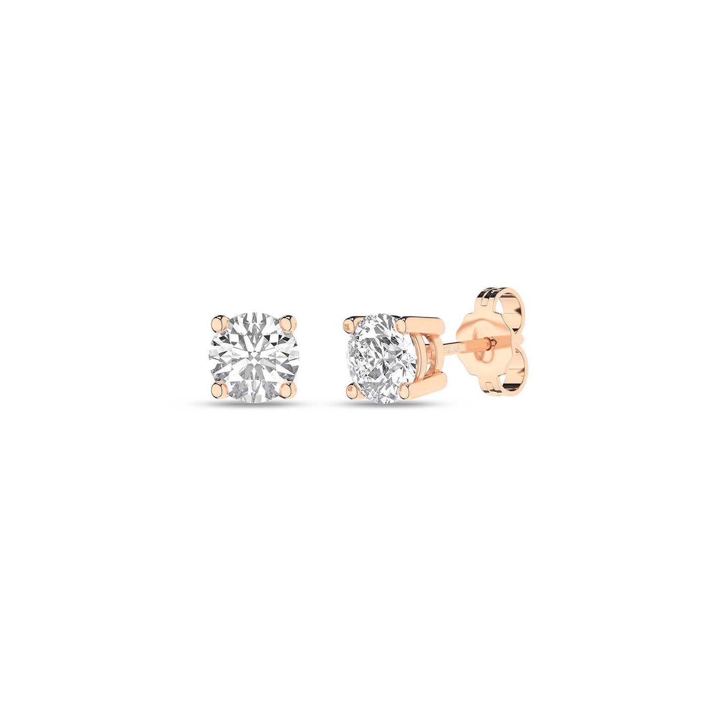 Round Solitaire Studs Medium