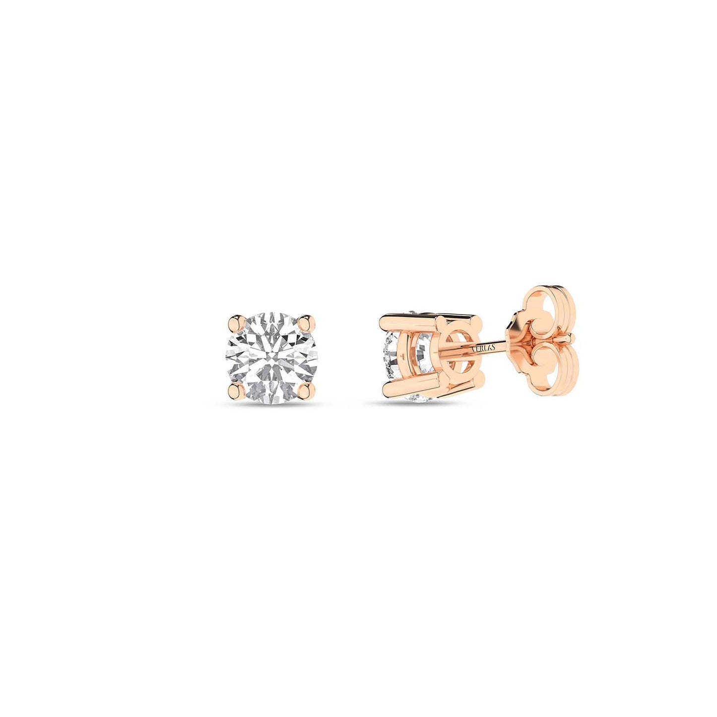 Round Solitaire Studs Medium