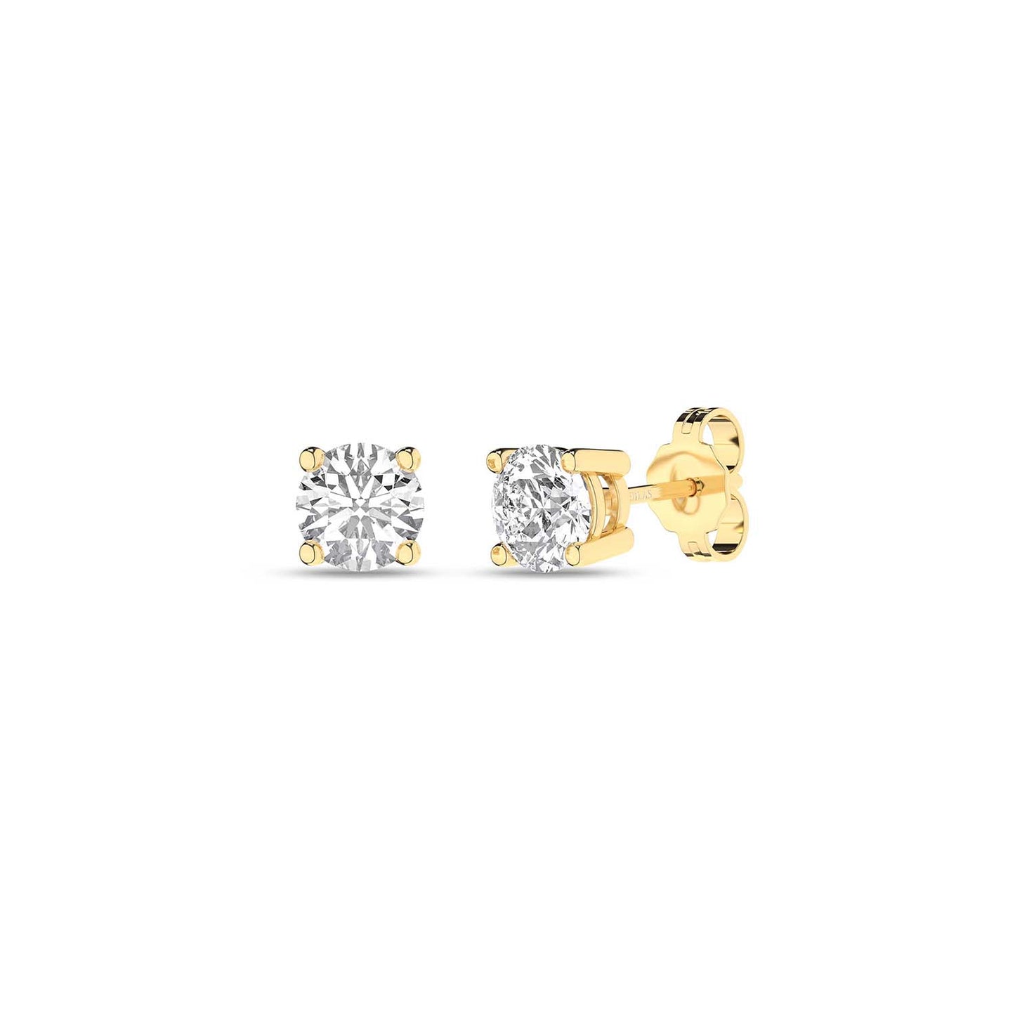 Round Solitaire Studs Medium